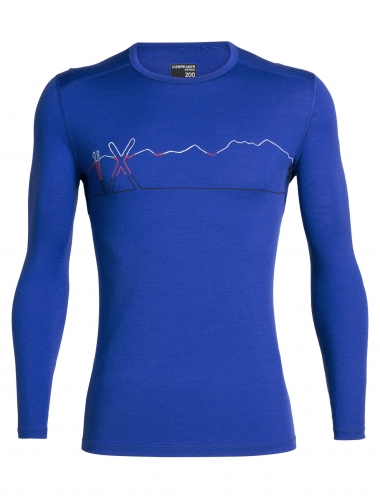 Купить Термокофта Icebreaker Men's Merino 200 Oasis Long Sleeve Crewe Single Line Ski арт. 104898 в Киеве по лучшей цене с доставкой в Украине | Магазин NORTHWALL